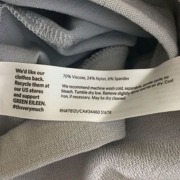 Eileen Fisher Womens Viscose Pull on Stretch Casual Tapered Pants Gray Sz Medium - Picture 9 of 10